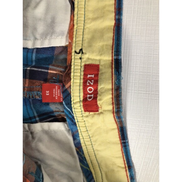 IZOD Men’s Shorts Plaid 100% Cotton Multicolor Size 33 - Picture 4 of 7